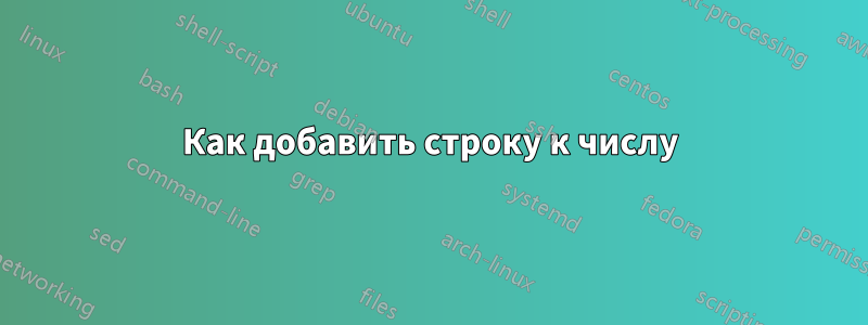 Как добавить строку к числу