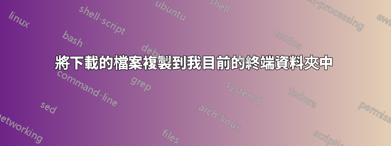 將下載的檔案複製到我目前的終端資料夾中