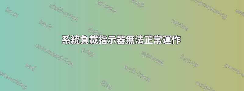 系統負載指示器無法正常運作