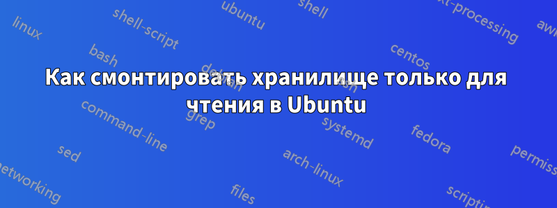 Как смонтировать хранилище только для чтения в Ubuntu