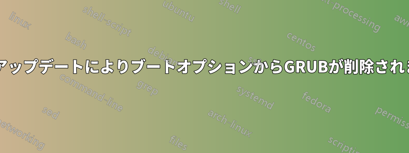 BIOSアップデートによりブートオプションからGRUBが削除されました