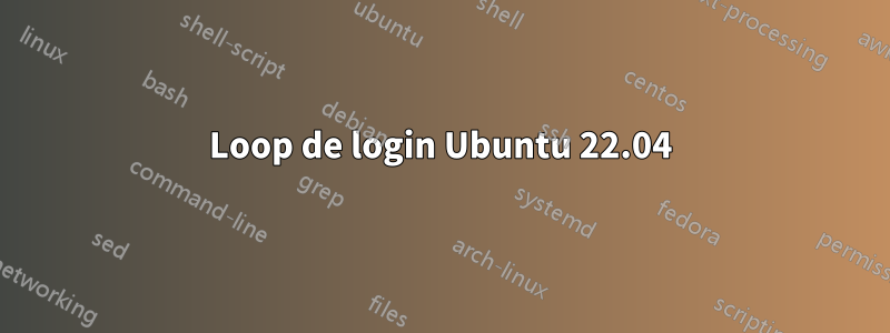 Loop de login Ubuntu 22.04