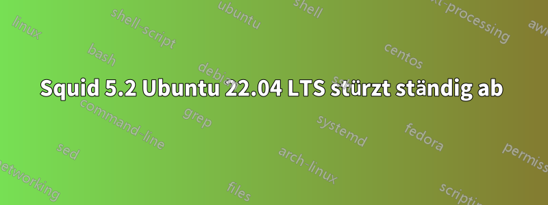 Squid 5.2 Ubuntu 22.04 LTS stürzt ständig ab