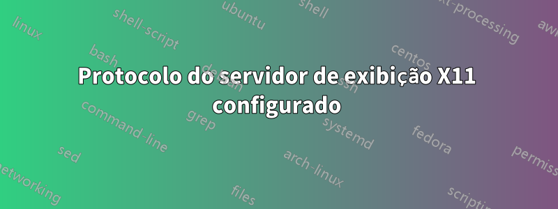 Protocolo do servidor de exibição X11 configurado