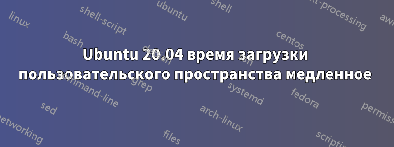 Ubuntu 20.04 время загрузки пользовательского пространства медленное