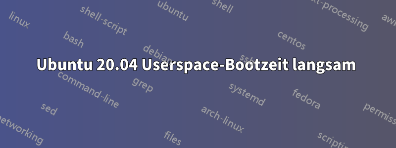 Ubuntu 20.04 Userspace-Bootzeit langsam