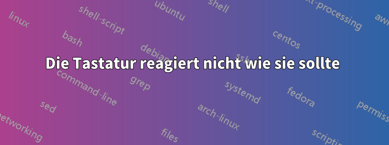 Die Tastatur reagiert nicht wie sie sollte