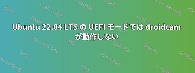 Ubuntu 22.04 LTS の UEFI モードでは droidcam が動作しない