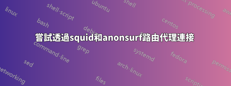 嘗試透過squid和anonsurf路由代理連接