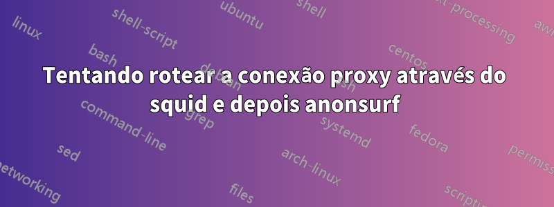 Tentando rotear a conexão proxy através do squid e depois anonsurf