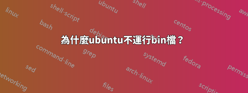 為什麼ubuntu不運行bin檔？