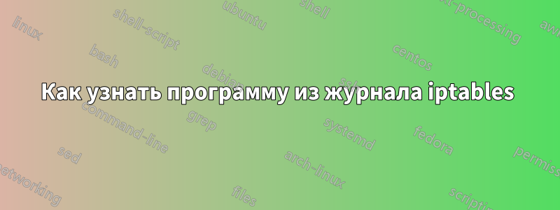 Как узнать программу из журнала iptables