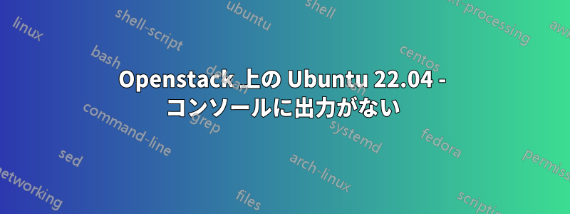 Openstack 上の Ubuntu 22.04 - コンソールに出力がない