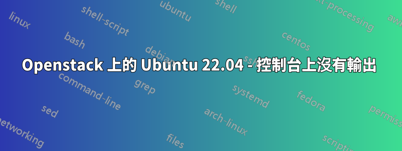 Openstack 上的 Ubuntu 22.04 - 控制台上沒有輸出