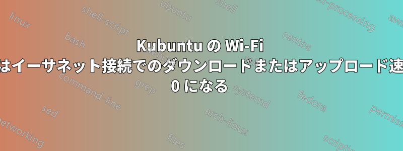 Kubuntu の Wi-Fi またはイーサネット接続でのダウンロードまたはアップロード速度が 0 になる