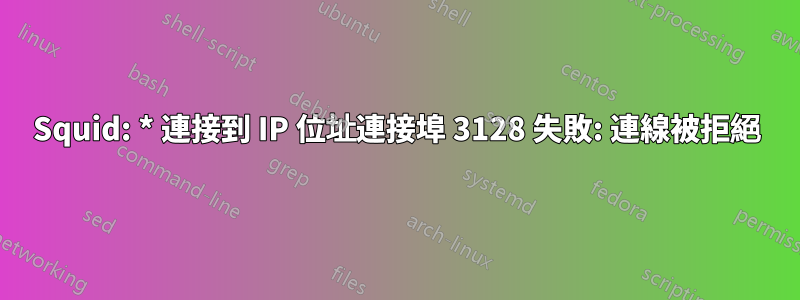 Squid: * 連接到 IP 位址連接埠 3128 失敗: 連線被拒絕