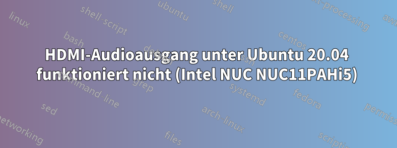 HDMI-Audioausgang unter Ubuntu 20.04 funktioniert nicht (Intel NUC NUC11PAHi5)