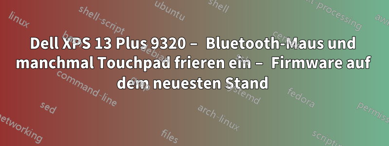 Dell XPS 13 Plus 9320 – Bluetooth-Maus und manchmal Touchpad frieren ein – Firmware auf dem neuesten Stand