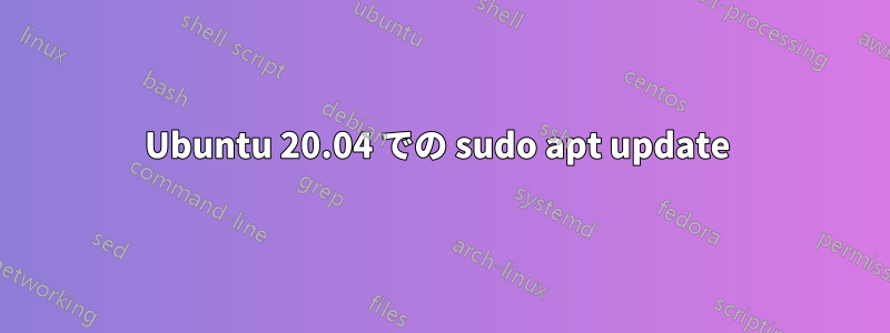 Ubuntu 20.04 での sudo apt update 