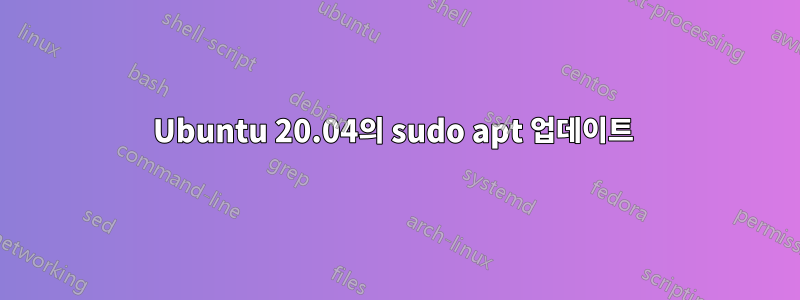 Ubuntu 20.04의 sudo apt 업데이트 