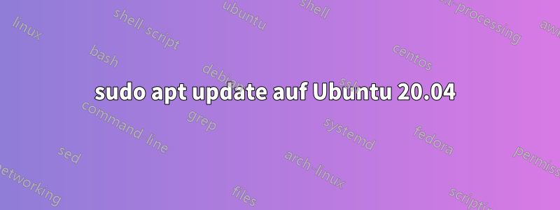 sudo apt update auf Ubuntu 20.04 