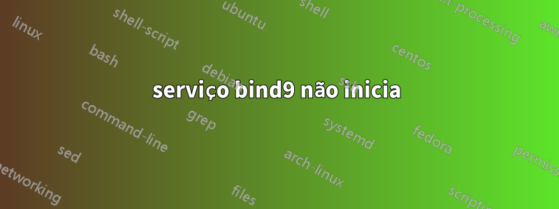 serviço bind9 não inicia