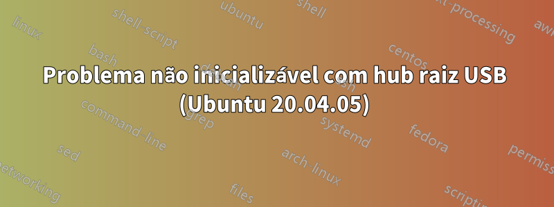 Problema não inicializável com hub raiz USB (Ubuntu 20.04.05)