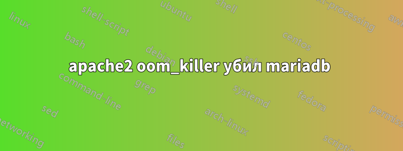 apache2 oom_killer убил mariadb