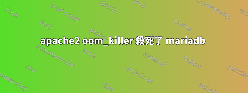 apache2 oom_killer 殺死了 mariadb