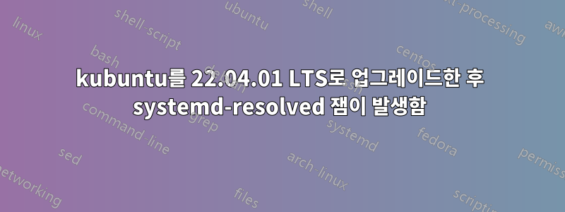 kubuntu를 22.04.01 LTS로 업그레이드한 후 systemd-resolved 잼이 발생함