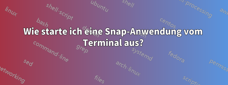 Wie starte ich eine Snap-Anwendung vom Terminal aus?