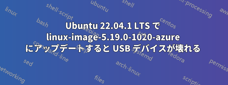 Ubuntu 22.04.1 LTS で linux-image-5.19.0-1020-azure にアップデートすると USB デバイスが壊れる