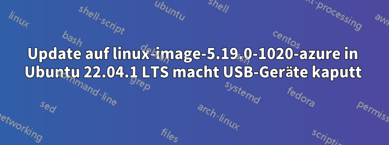 Update auf linux-image-5.19.0-1020-azure in Ubuntu 22.04.1 LTS macht USB-Geräte kaputt