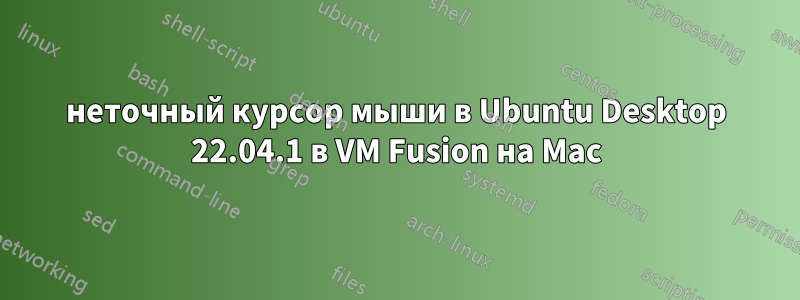 неточный курсор мыши в Ubuntu Desktop 22.04.1 в VM Fusion на Mac