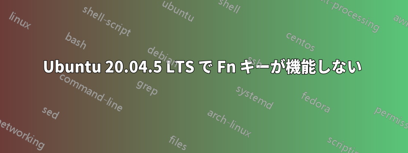 Ubuntu 20.04.5 LTS で Fn キーが機能しない