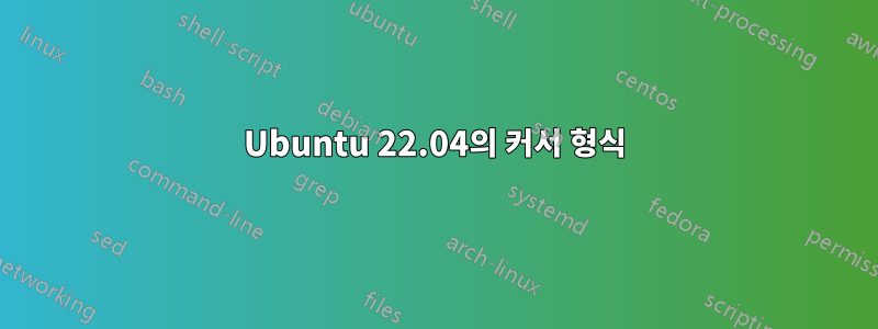 Ubuntu 22.04의 커서 형식