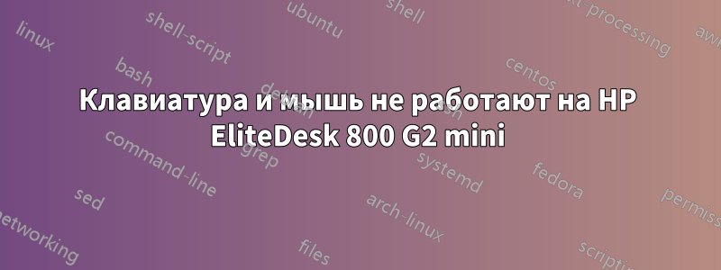 Клавиатура и мышь не работают на HP EliteDesk 800 G2 mini