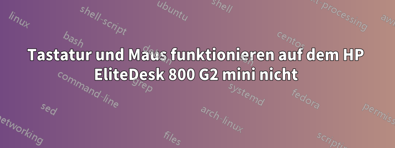 Tastatur und Maus funktionieren auf dem HP EliteDesk 800 G2 mini nicht