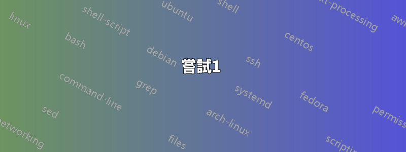 嘗試1