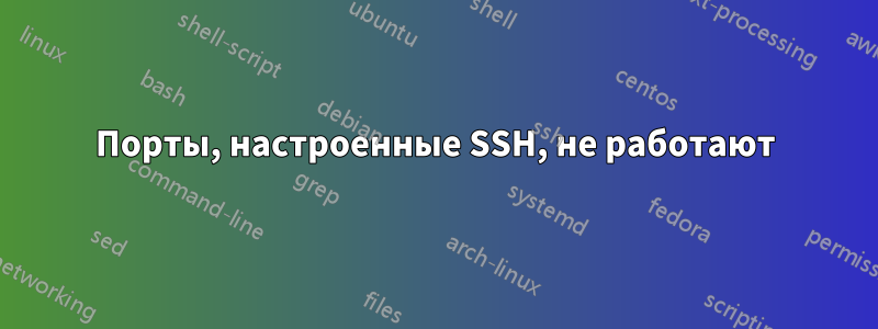 Порты, настроенные SSH, не работают