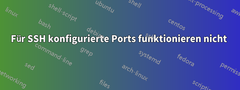 Für SSH konfigurierte Ports funktionieren nicht