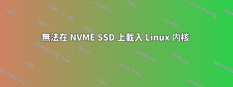 無法在 NVME SSD 上載入 Linux 內核