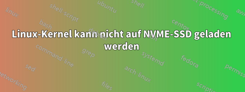 Linux-Kernel kann nicht auf NVME-SSD geladen werden