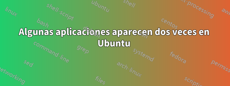 Algunas aplicaciones aparecen dos veces en Ubuntu