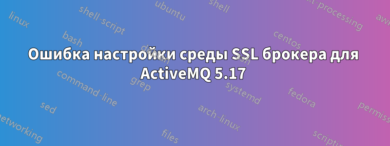 Ошибка настройки среды SSL брокера для ActiveMQ 5.17