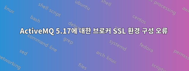 ActiveMQ 5.17에 대한 브로커 SSL 환경 구성 오류