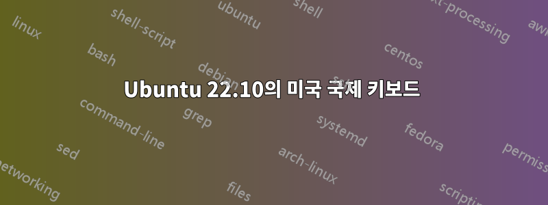 Ubuntu 22.10의 미국 국제 키보드