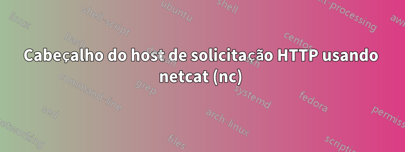 Cabeçalho do host de solicitação HTTP usando netcat (nc)