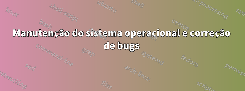 Manutenção do sistema operacional e correção de bugs