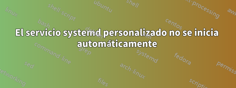 El servicio systemd personalizado no se inicia automáticamente